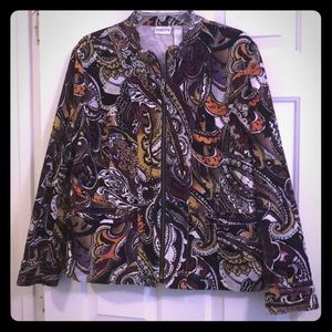Chico’s paisley corduroy jacket 2/L